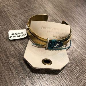 Anthropologie Gold Cuff Bracelet